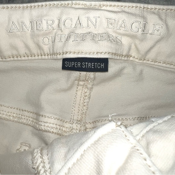American Eagle Off-White Denim Super Stretch Ripped Jegging -size 4, Women’s - Picture 12 of 12